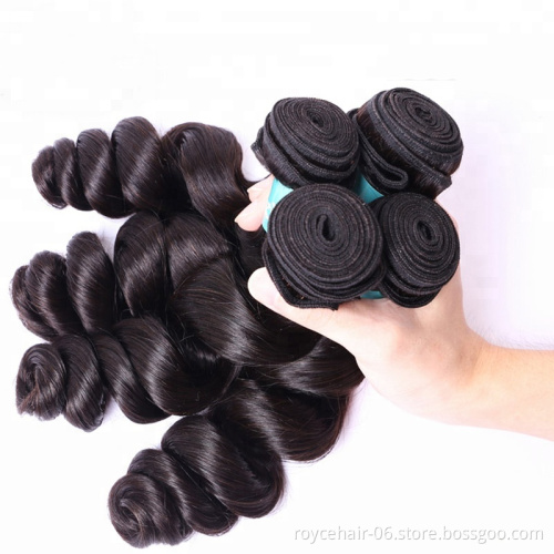 26 Inch Raw Indian Unprocessed Remy Virgin Natural Loose Deep Wave  Curly Hair Extensions Human Bundles